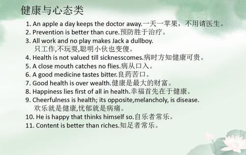 适合小学生的英语谚语