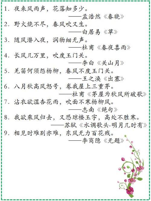 关于春天的著名经文