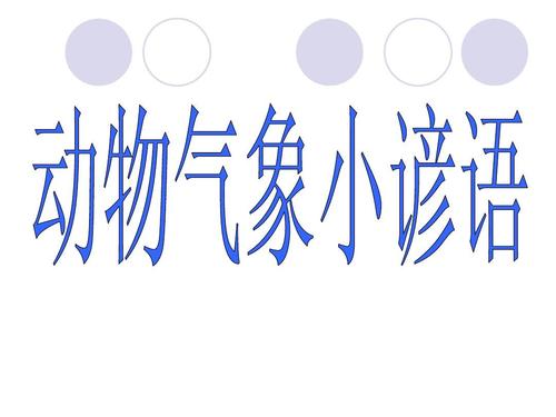 与动物有关的天气谚语