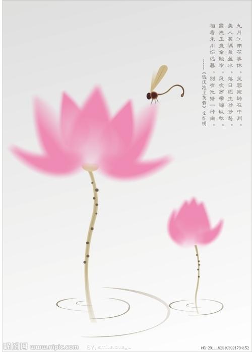 描写莲花品质的诗