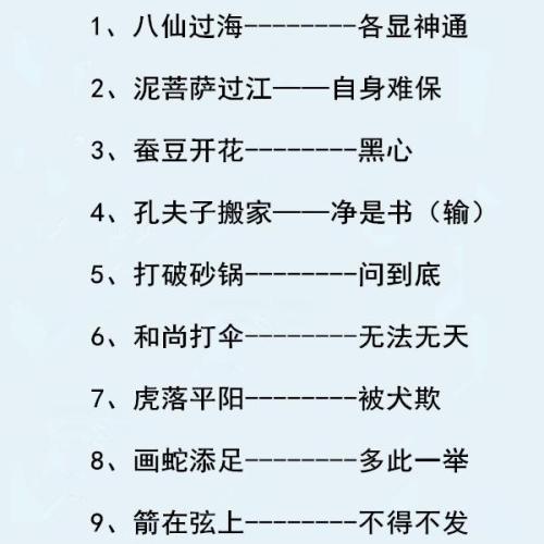 辩论中经常使用的寓言词