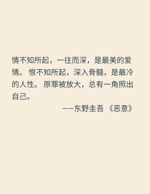 东野圭吾的经典语录