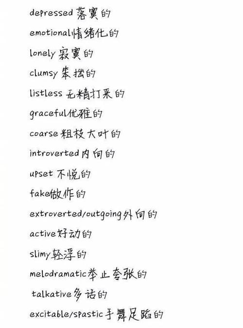描述字符的英语句子