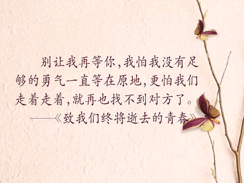 失去青春的句子