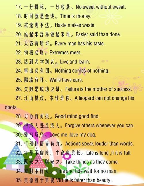 龙的谚语英语作文