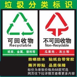 大学里垃圾桶上的标语