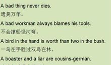 关于树的英语谚语大全