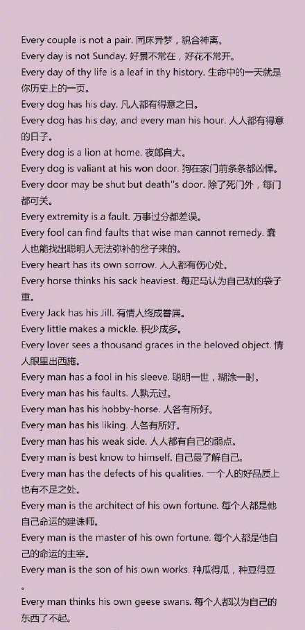 英语作文中的谚语