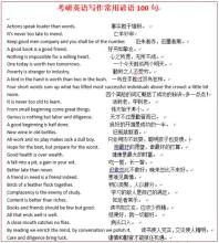 英语写作中的一些常见谚语