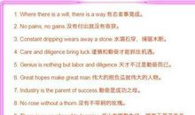 有关勤奋的英语谚语