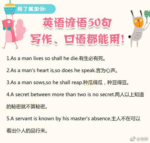 研究生英语作文通用谚语