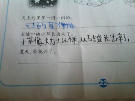 拟人化句子写作文具