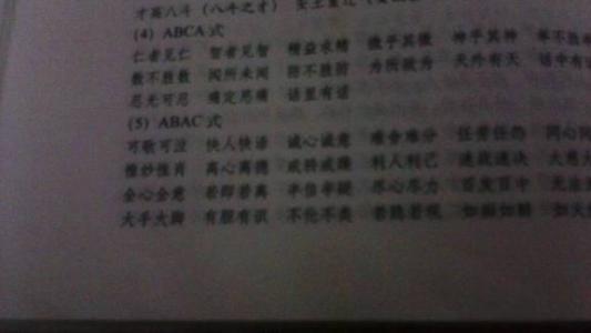 完整的成语以abac形式