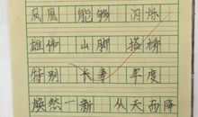 描写写字认真的句子