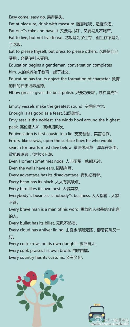 著名的英语谚语