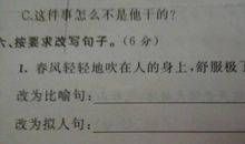 一句拟人句