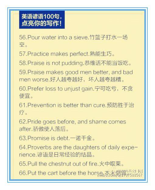 十句英语谚语