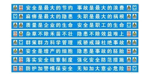 现场安全标语