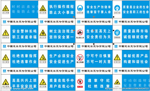 现场安全标语警告标志