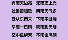 关于天气的英文谚语