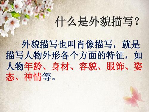 描述角色外观的段落