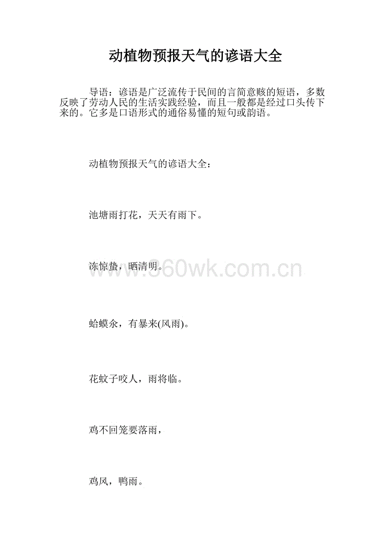 谚语