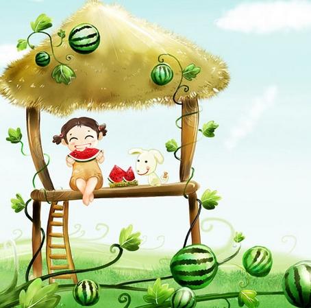 炎热的夏天的祝福
