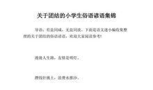 关于团结就是力量的谚语有哪些