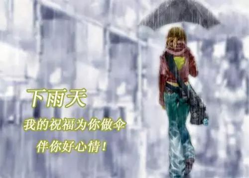 雨天的早安祝福