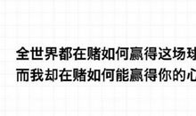 撩妹情话大全100