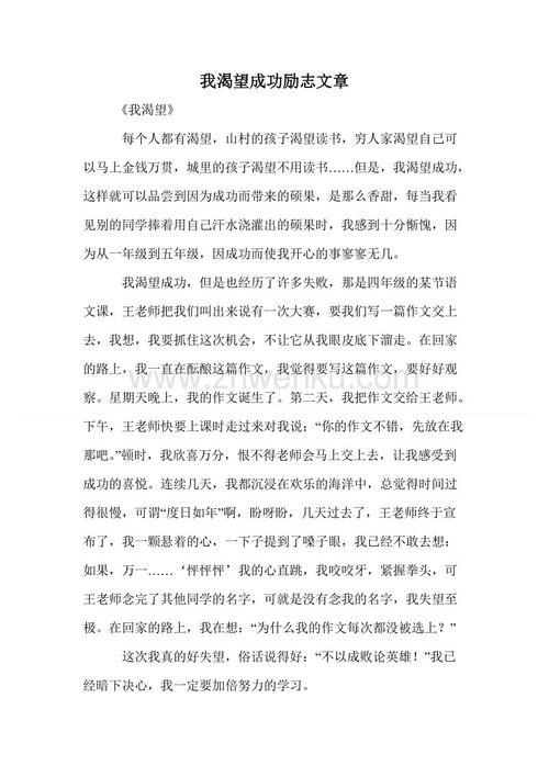 我渴望成功