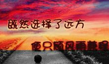 经典语录:既然选择了远方,便只顾风雨兼程