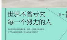 世界不曾亏欠每一个努力的人