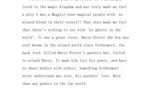 哈利波特英语读后感