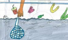 描写小河污染的句子