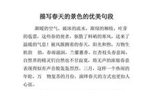 关于描写春天的句子2016