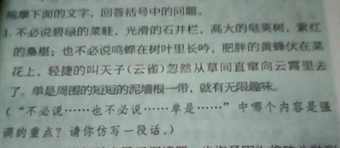 只有一句话