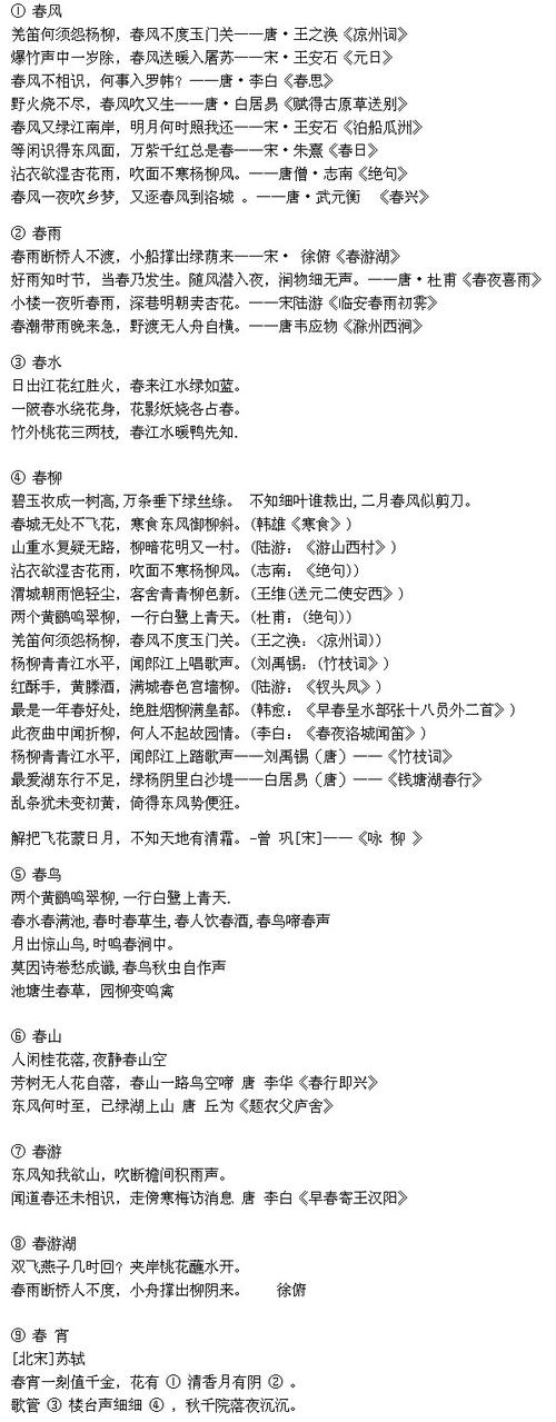 关于赞美春天的声明