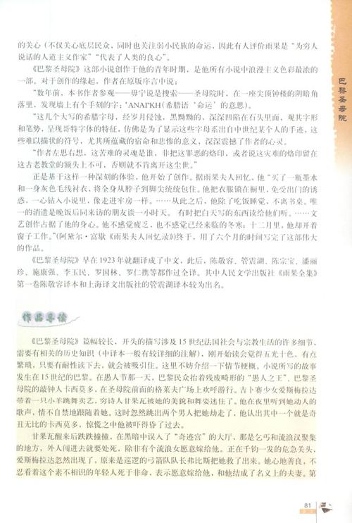 阅读巴黎圣母院后的2000个单词