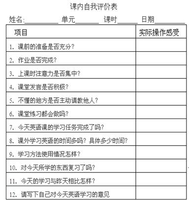 教师自我评估模板