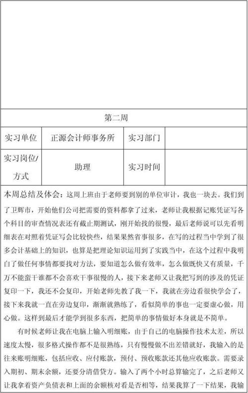 会计师事务所实习周刊