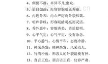 人物外貌描写的成语