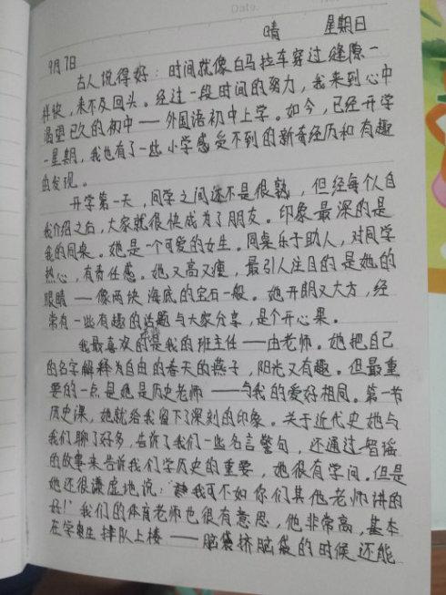 高中每周日记