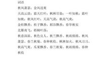 关于秋天好词好句