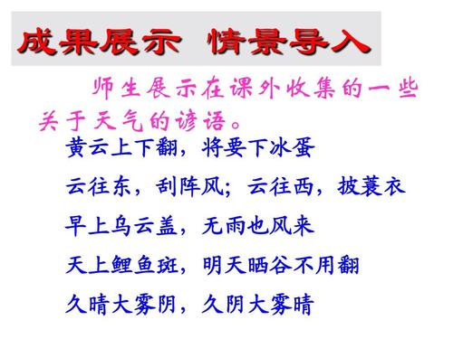 谚语描述气候