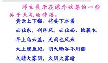 描写气候的谚语