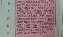 2016六年级班主任评语