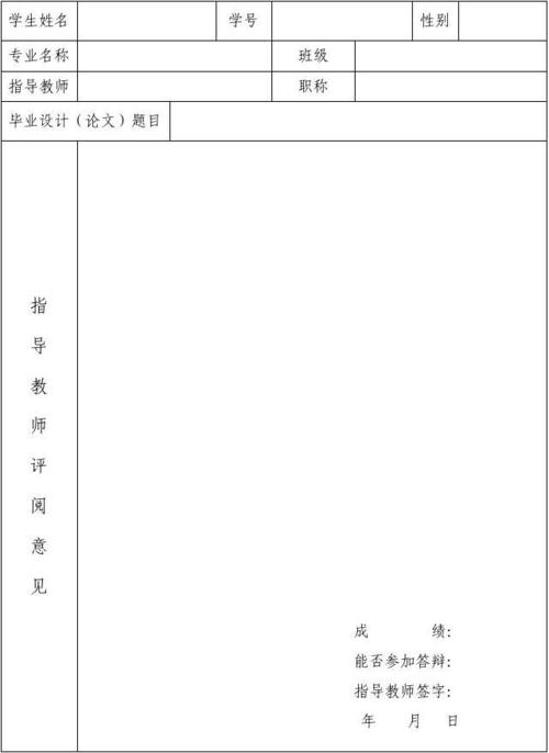 主管的毕业论文评论样本