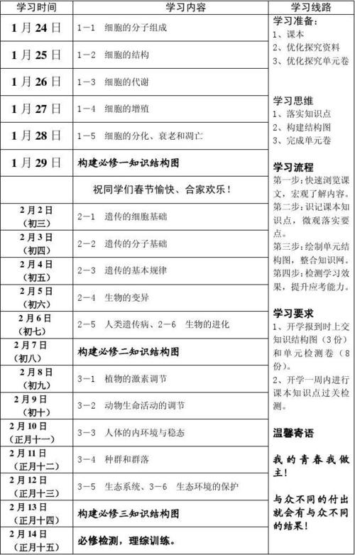 如何为高中生安排寒假