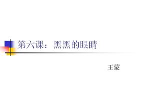 王萌：眼睛